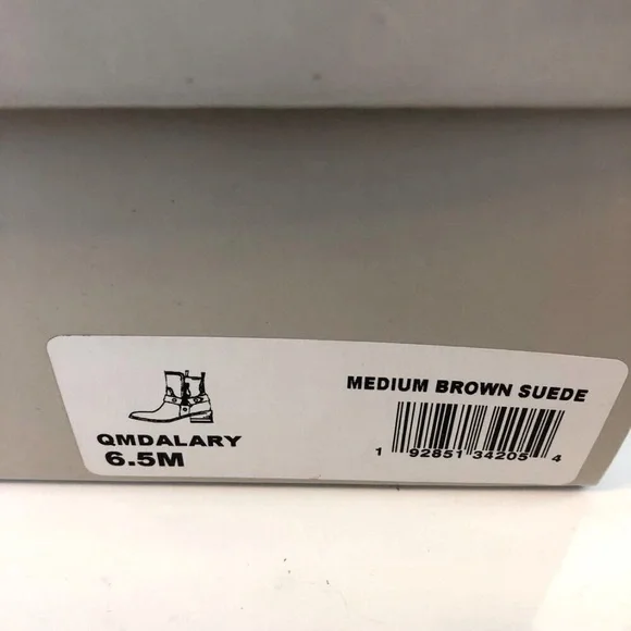 NWT MARC FISHER Dalary Harness Ankle Moto Boots Brown Suede SZ 6.5 - Picture 6 of 6